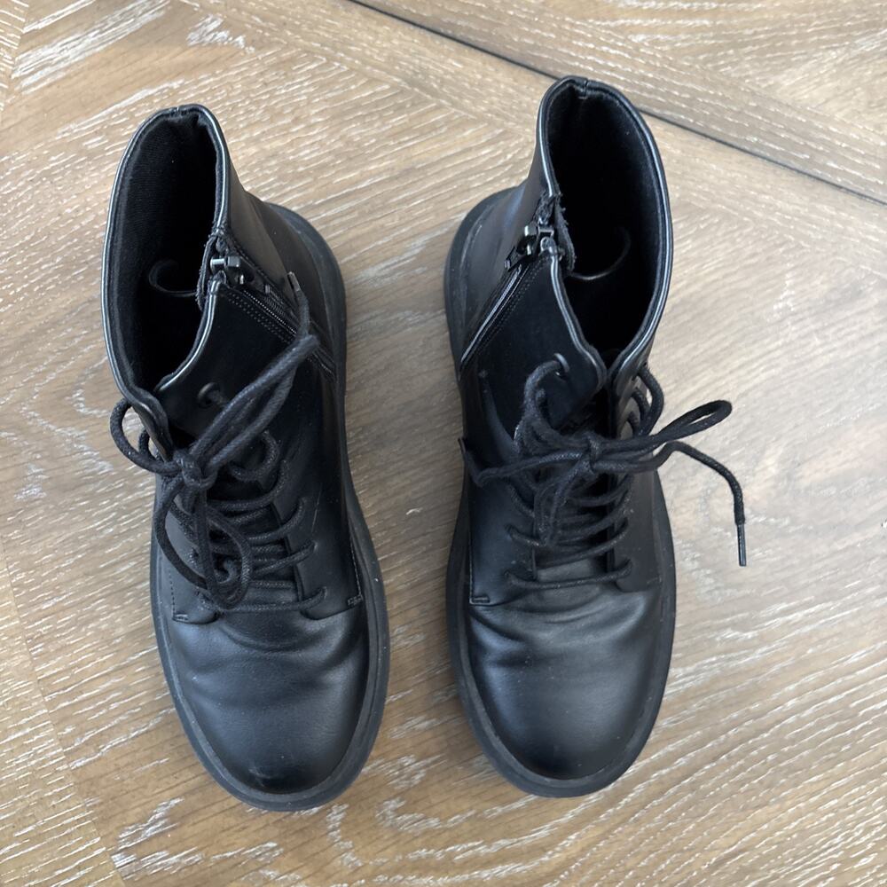 Zara Women’s Black Combat Boots Size 37/7 - Picture 9 of 9